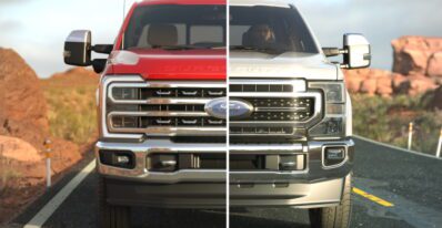 Ford Truck Side by Side - Red and White Color