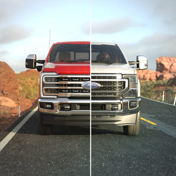 Ford Truck Side by Side - Red and White Color